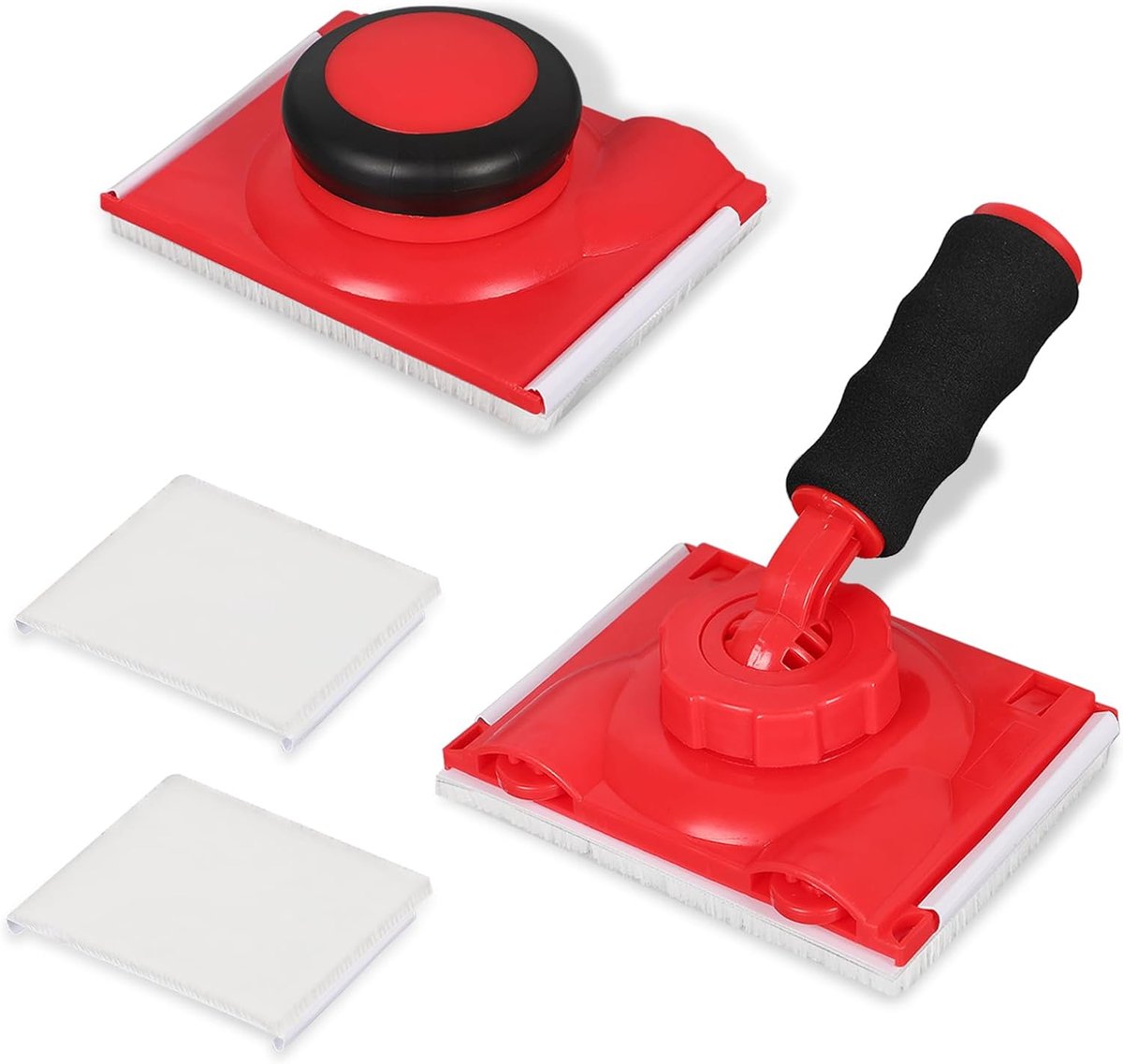 SnelShoppen - Color Edge Tools, 2-delige Verf Edger Set met Verf Pad, Handheld Borstel met 2 Vervangbare Spons Pads, Ergonomische Handgrepen voor Nauw