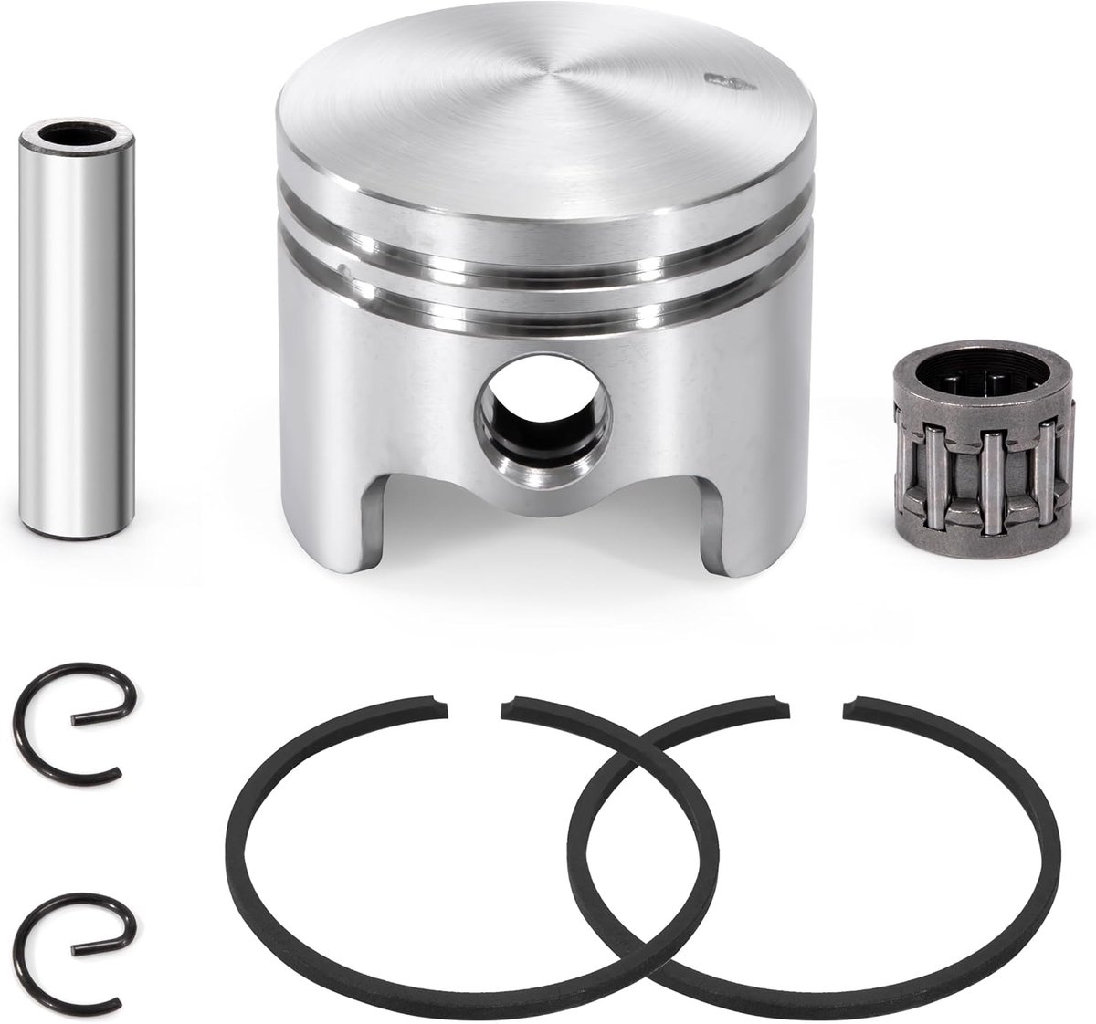 SnelShoppen - Brush Cutter Set 44mm Piston Set voor Grasmaaier en Bosmaaier - 49cc Piston Set met Ringen voor Motoren - Ideaal voor Tuinonderhoud