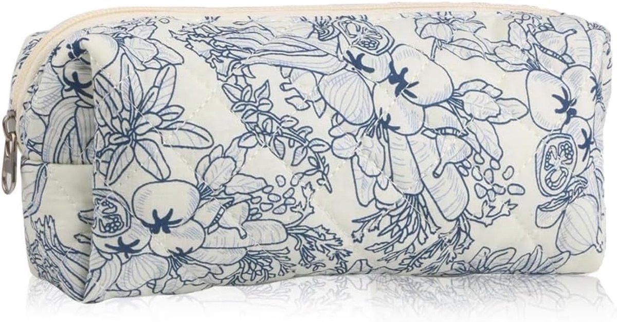 SnelShoppen - Schattige Blauw Waterdichte Pennenzak voor Meisjes, Multifunctionele Cartoon Tas als Sleuteltas, Make-up Tas en Speelgoed Tas, Ruime Cap