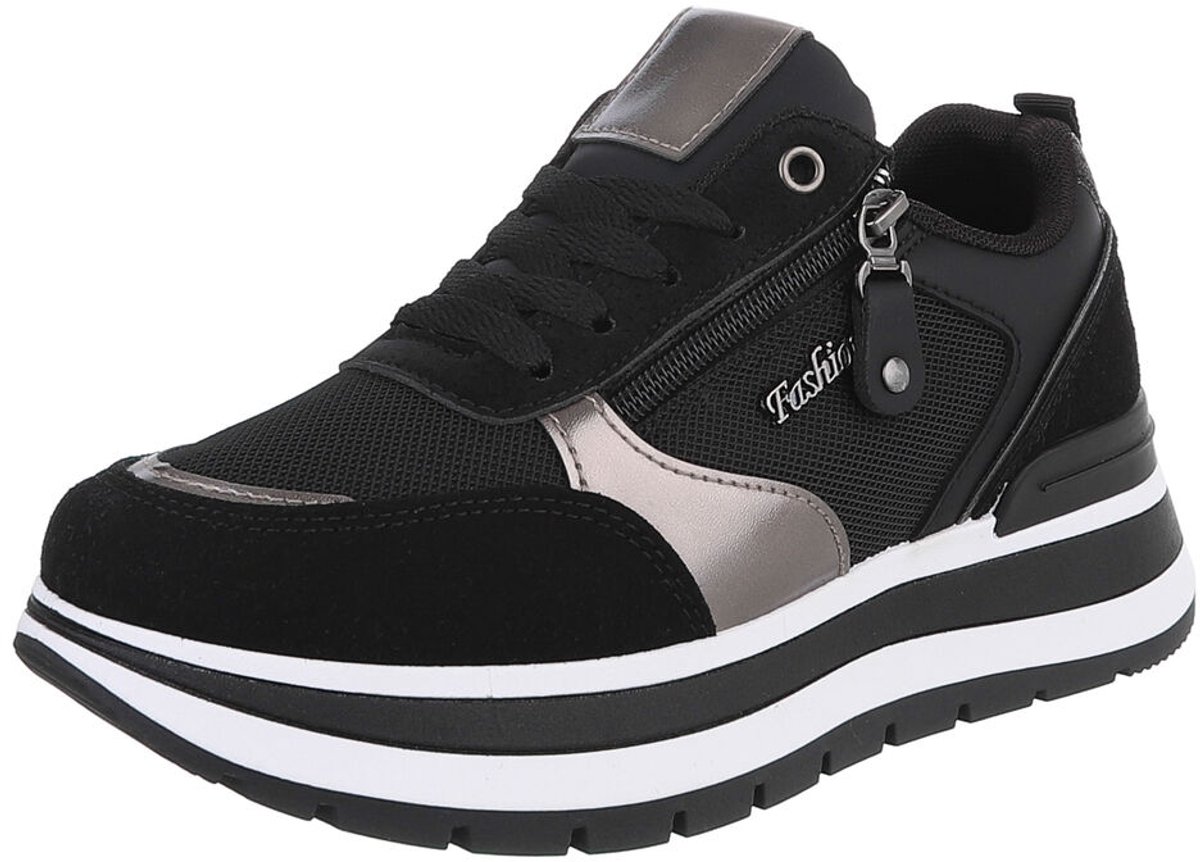 Sneaker - Veter en ritssluiting - Dames Mt:39