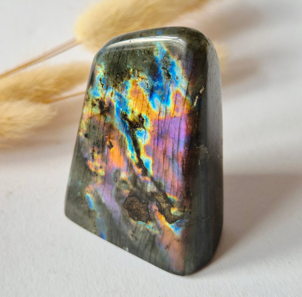 Premium Flash Labradoriet Freeform 117g | AAA Kwaliteit | Natuurlijke Edelsteen