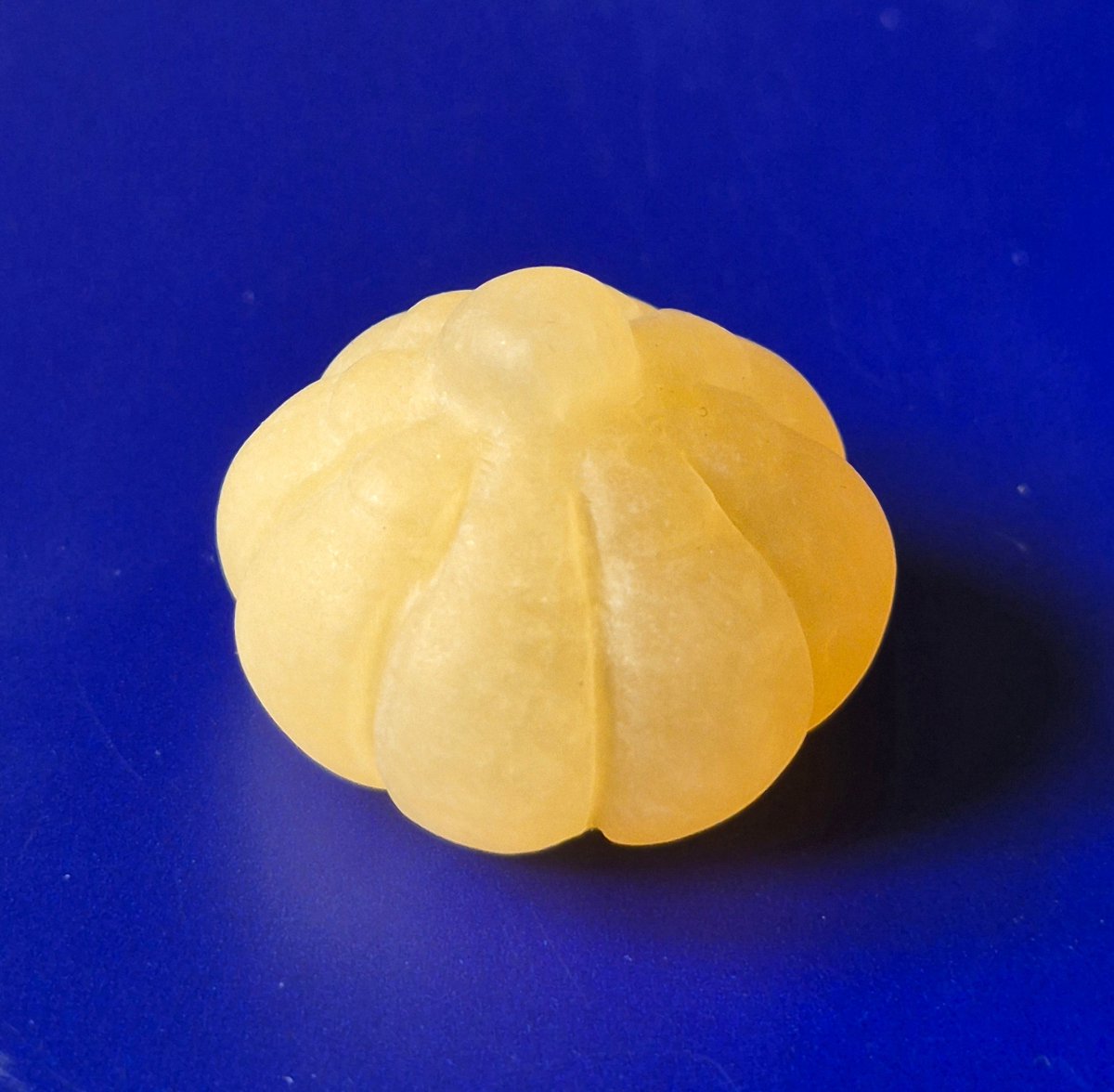 Halloween Yellow Calcite Crystal Carving Pumpkin 20mm