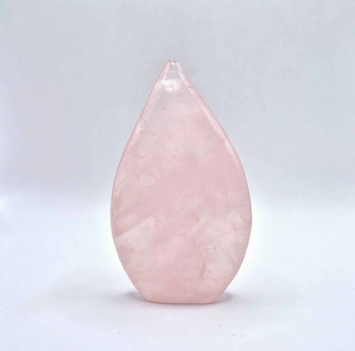 Rozenkwarts - Druppelvormige Drop Staande Edelsteen Kristal Flame Rose Quartz