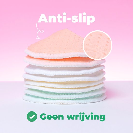 Flouer Antislip Wasbare Zoogcompressen - Extra Absorberend - Dag en Nacht - Inclusief Transporttasje en Waszakje - Borstcompressen Wasbaar - 12 Stuks van Flouer — afbeelding 2