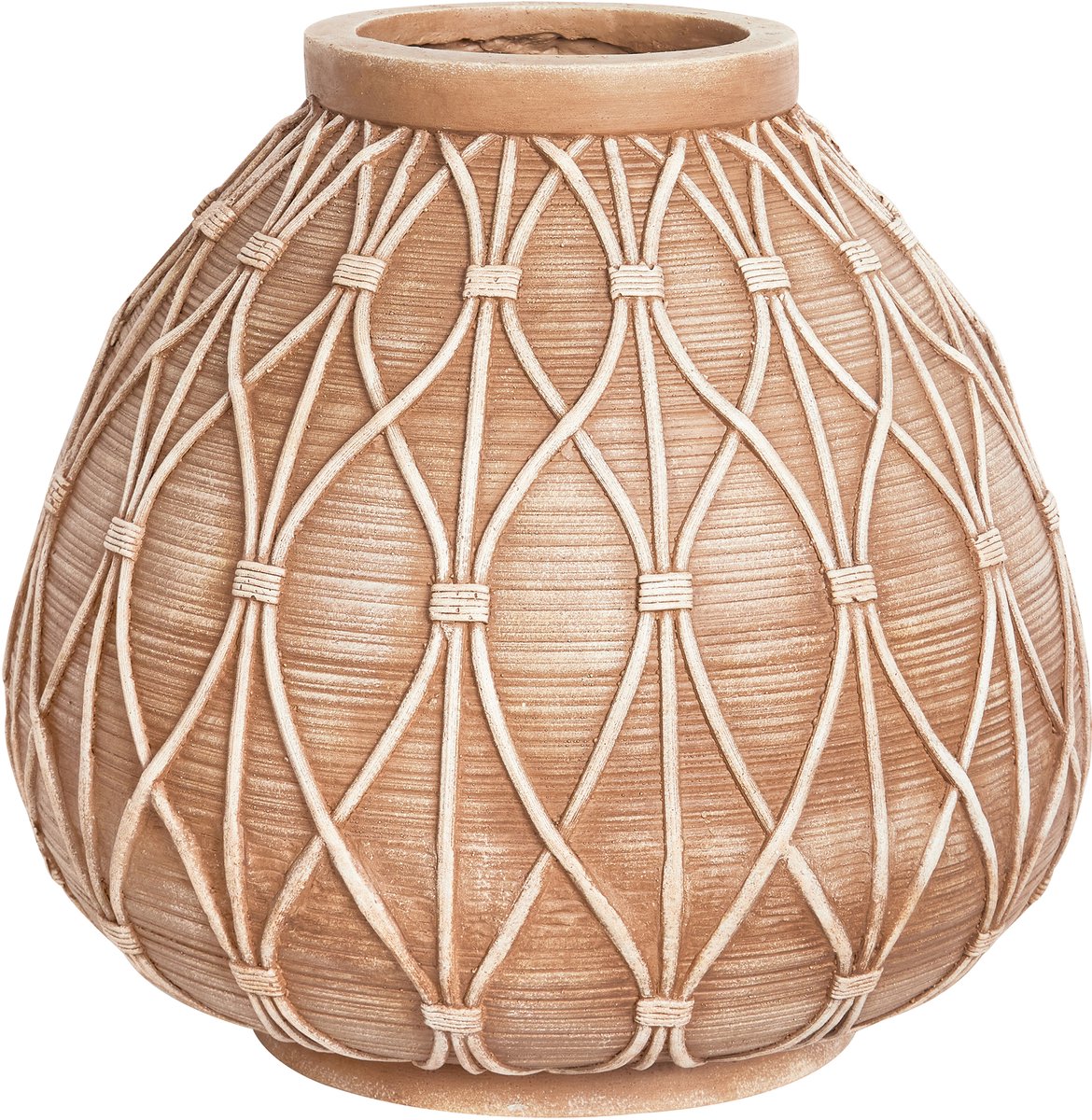 Beliani DOMOKOS - Bloemenvaas - Lichtbruin - Magnesium