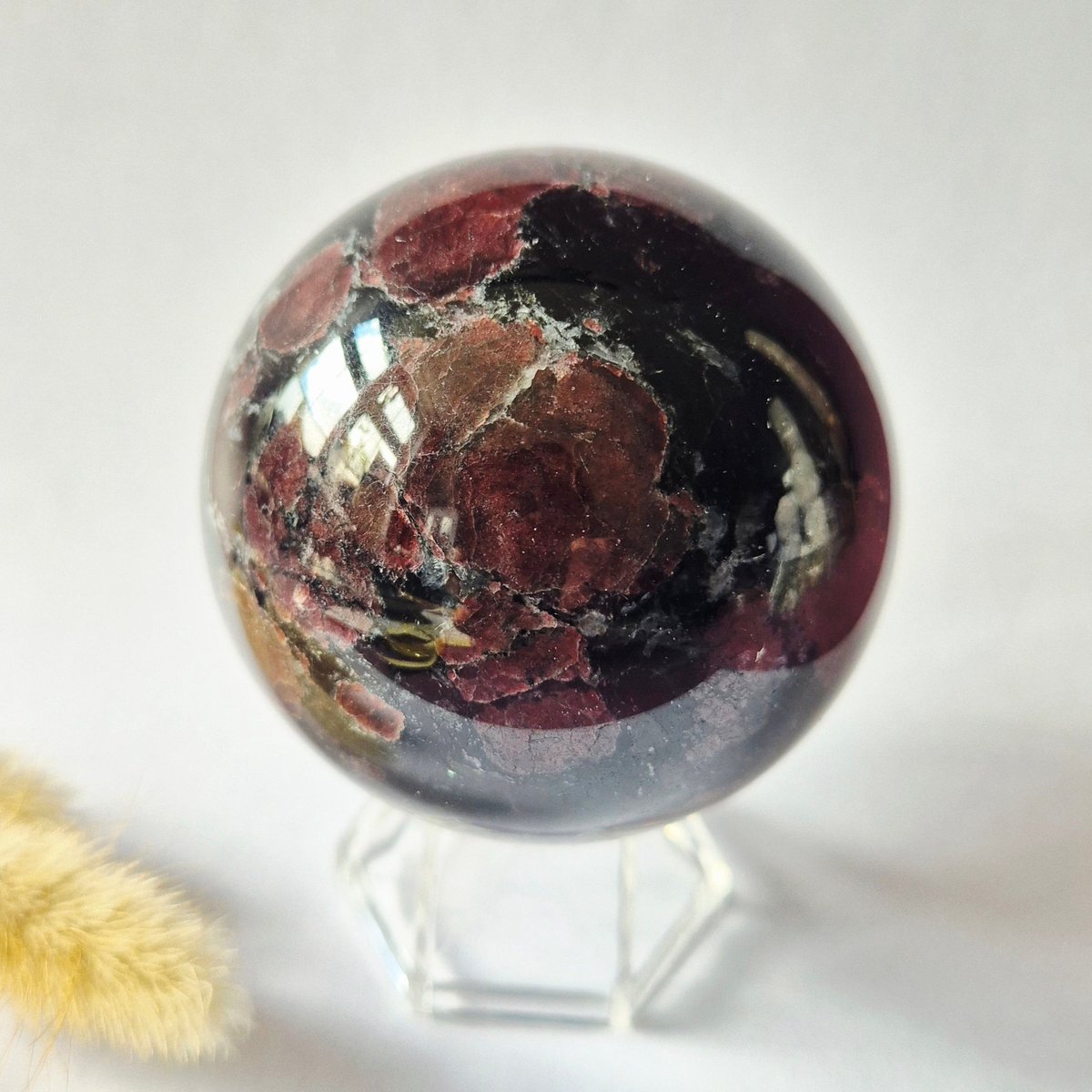 Garnet Bol 70–75 mm – Diep Rode Edelsteen Bol voor Kracht & Energie (Granaat)