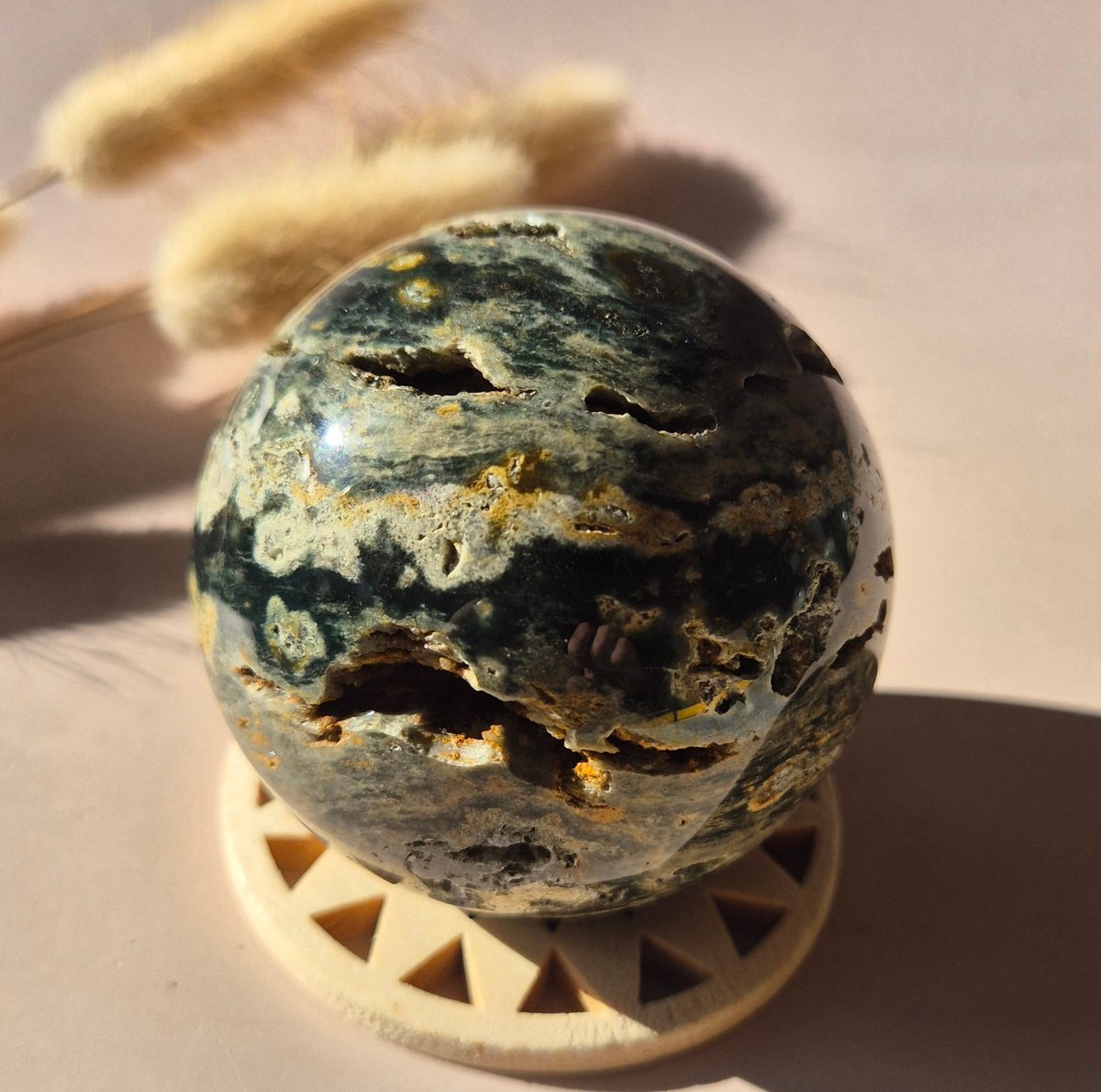 Kristallen Edelsteen Bol Ocean Jasper Bol – 50–60 mm #11
