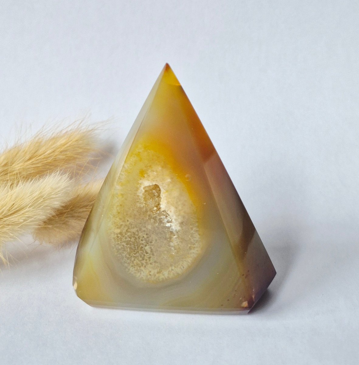 Druzy Grijze Agaat Diamant Staande Edelsteen Kristal - 134g