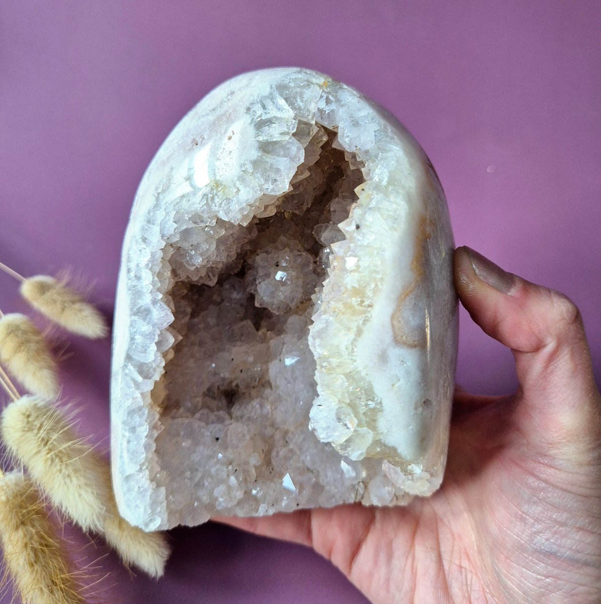 XL Edelsteen Druzy Pink Amethist Geode Freeform van 939 gram Statement Piece