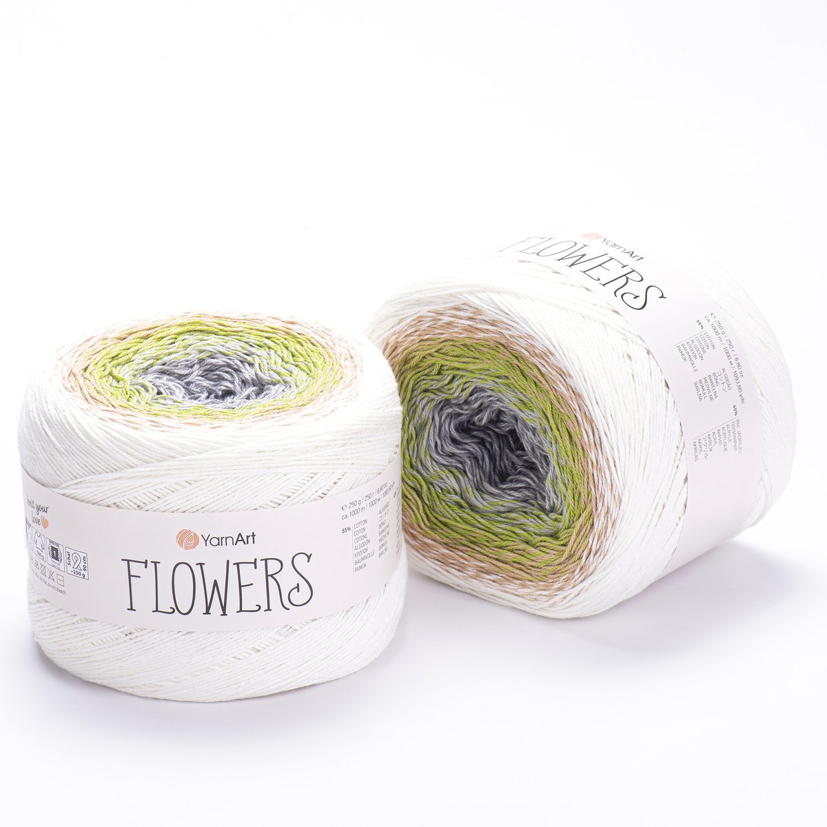 YarnArt Flowers Verloopgaren - 55% Katoen 45% Acryl - voor Haken en Breien - 250g / 1000m - Kleur 274