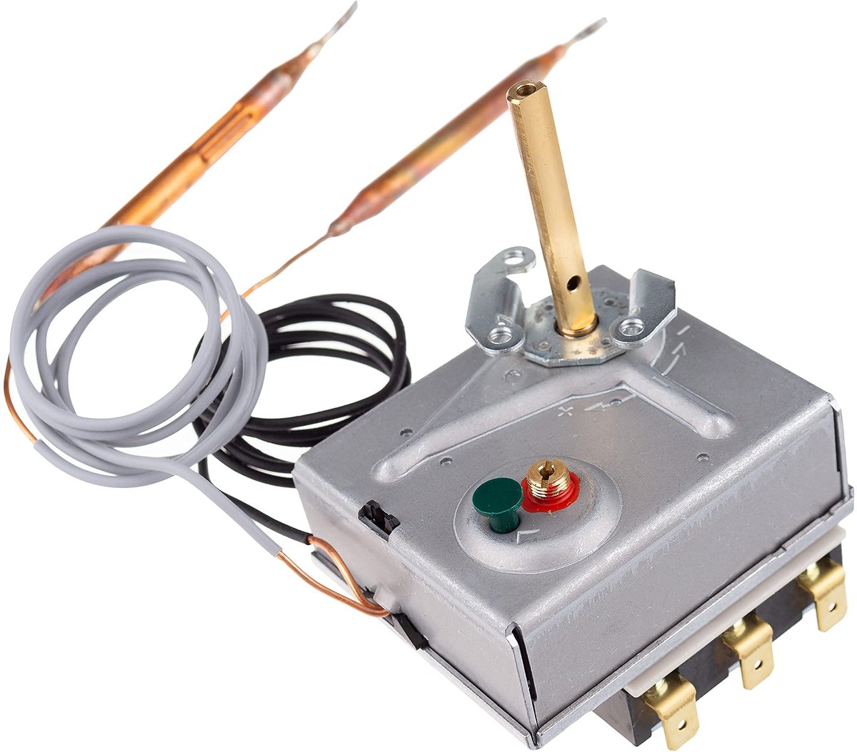 SnelShoppen - Driefasige Thermostaat met Thermische Zekering RAC, Handmatige Reset, 20/3,3 A/400 V, 30-85 °C, Fast ON Connector voor Verwarming en Koe