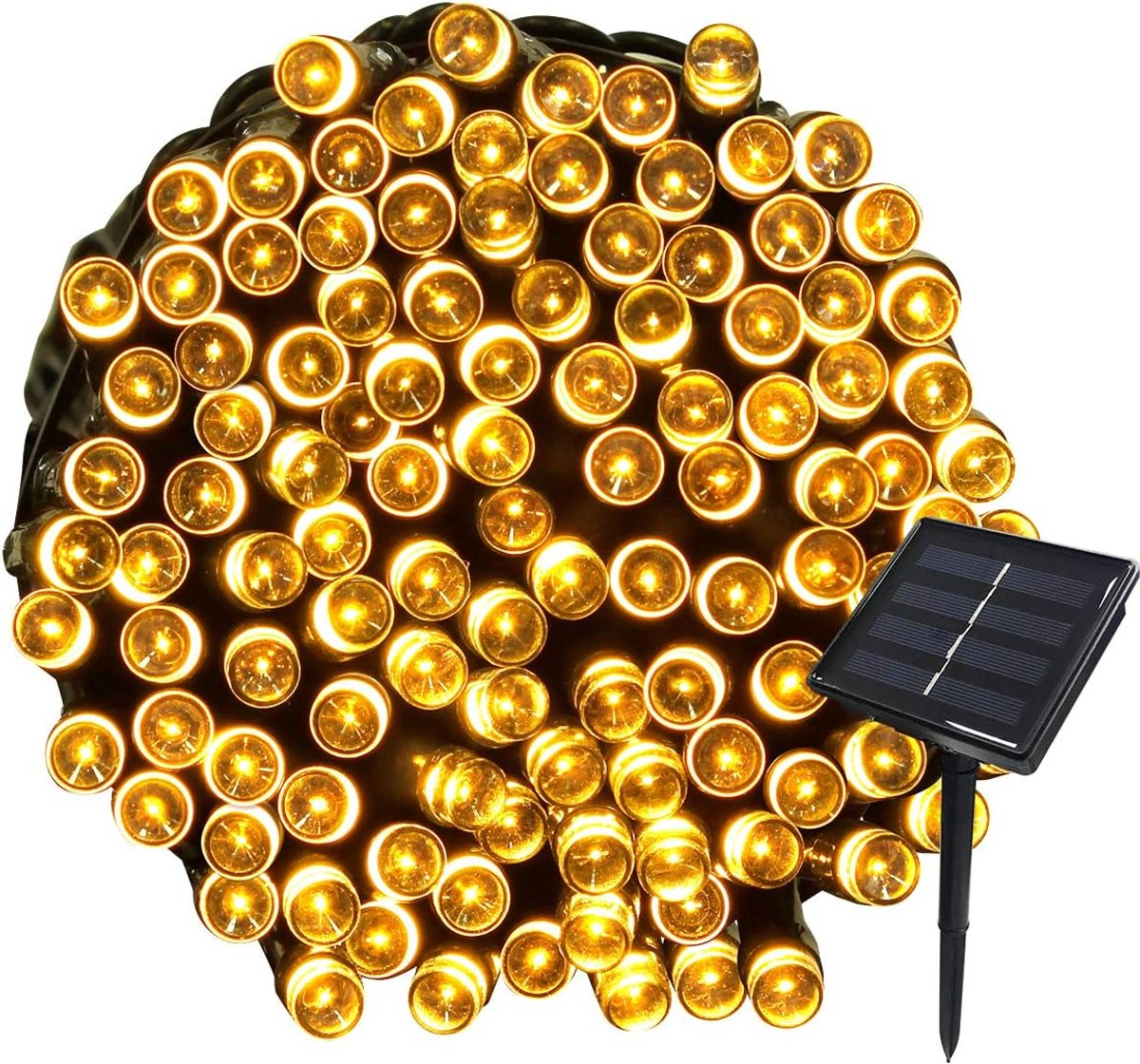 SnelShoppen - Solar Powered Tuinverlichting, Kerstverlichting Buiten, Waterdichte 72ft 22m 200 LED, 8 Sparkling Modus, Decoratieve Stringverlichting v
