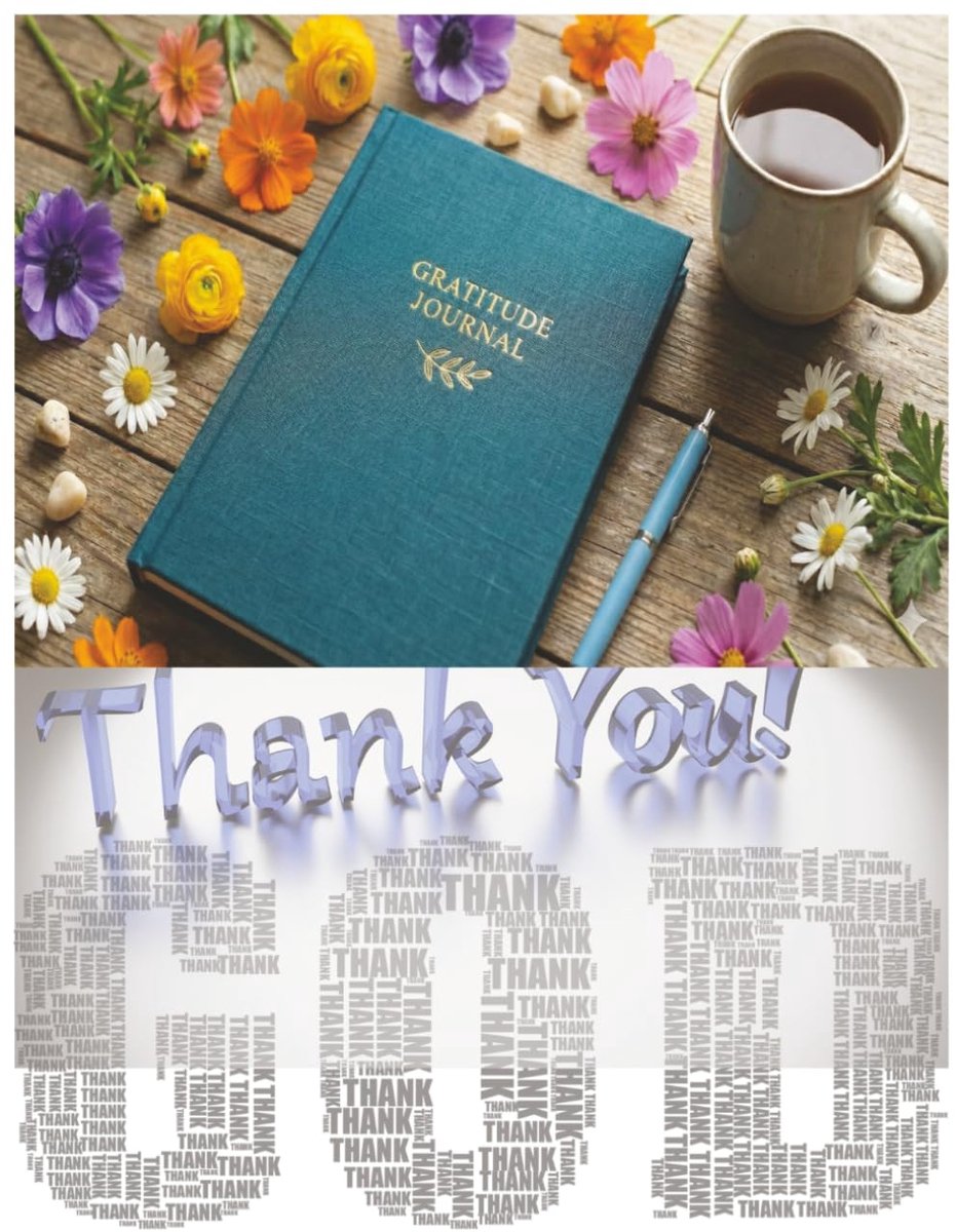 SnelShoppen - Gratitude Journal 8.5x11 Inch - Dagboek voor Dankbaarheid, Zelfzorg Affirmaties, Stressverlichting, Mood Tracker, Inspirerend Cadeau voo