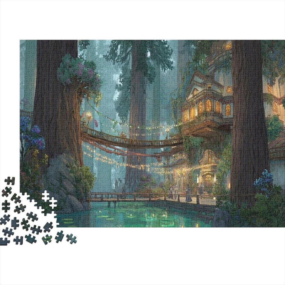 Puzzel 1000 Stukjes - Legpuzzel Volwassenen - Ontspanning Thuis - Nauwkeurig Gesneden Stukjes - 52 x 38 cm - Niet gespecificeerd