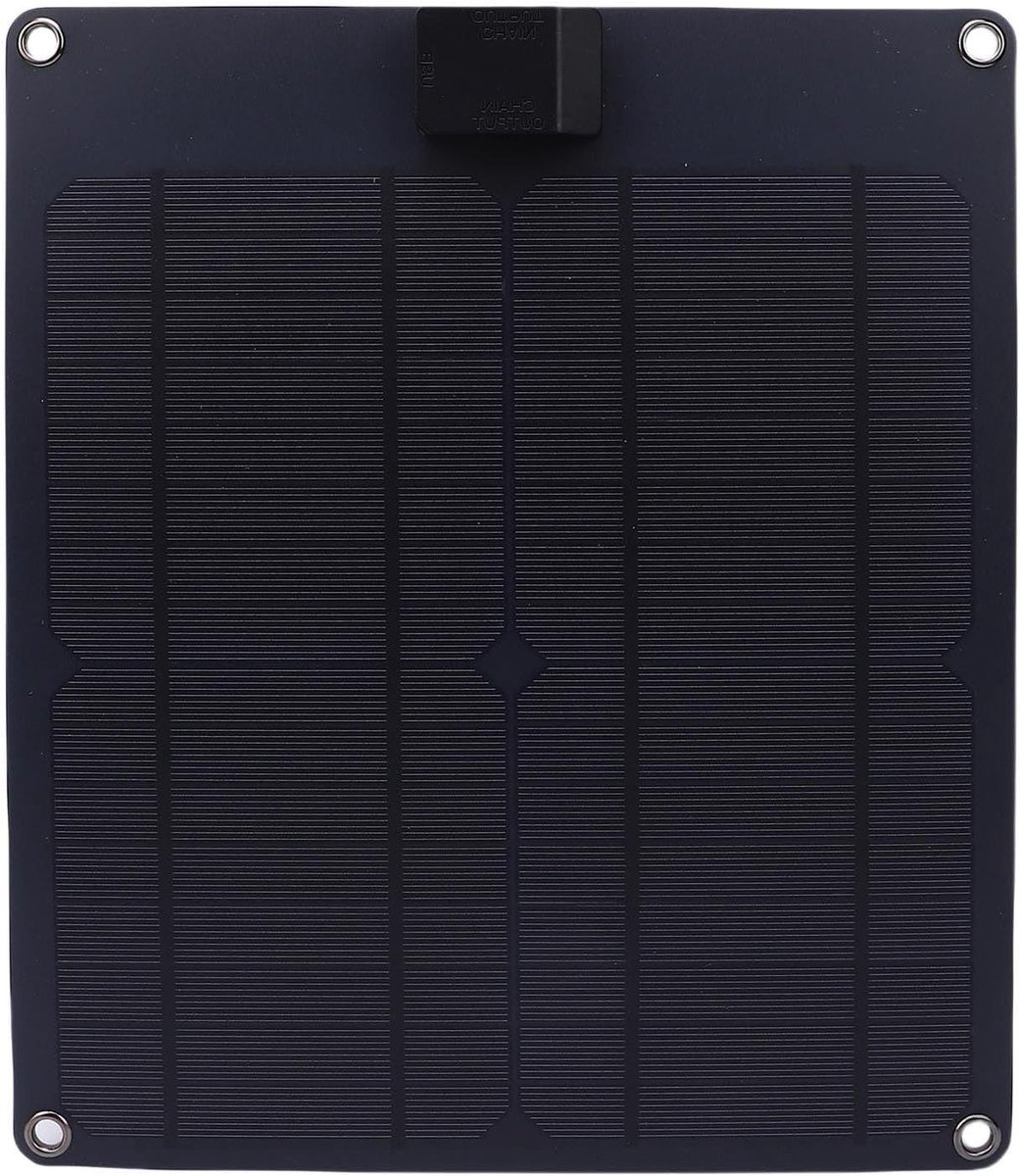 Zonnepaneel Acculader - Druppellader Zonnekracht - Batterij Onderhoud - IP67 Waterdicht - 30W - Zwart