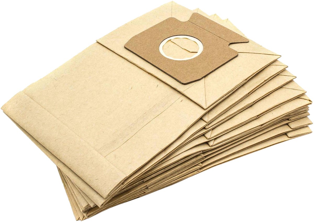 vhbw 10 stuks vervangende stofzakken voor Swirl M48 voor stofzuigers – type B 22 cm x 14,5 cm, zandkleurig