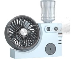 Mistventilator USB - Vernevelaar Koeler - Persoonlijke Verkoeling - Dubbele Verneveling - 23 cm…