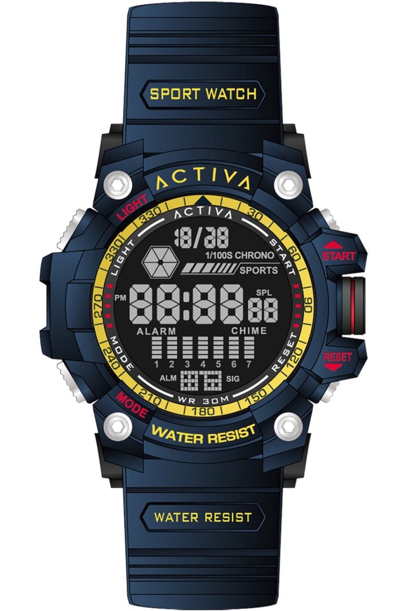 Activa Digital ACW8020-013 Heren digitale horloge - 56 mm