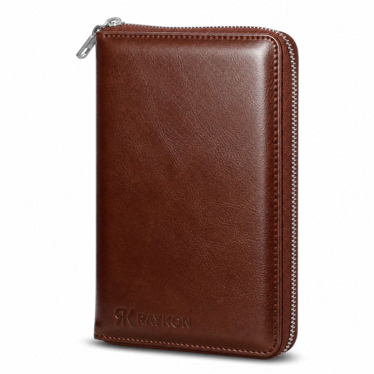 Raykon Handige Crossbody Tas met Rits Geschikt voor reMarkable Paper Pro Move - Leren Hoes - Multifunctionele Tablet Cover - Folio - Case - Cognac