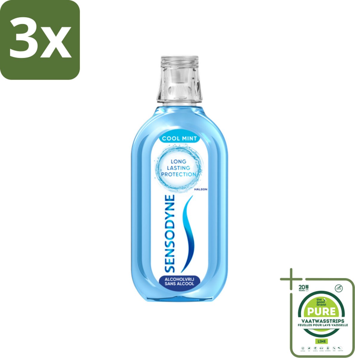 Sensodyne - Mondwater - Fresh & Cool - 500ml x 3