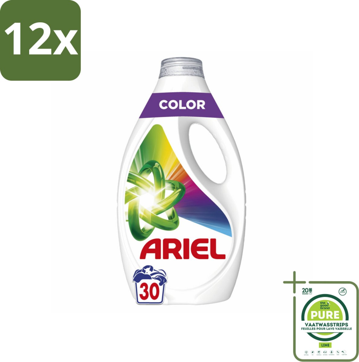 Ariel - Vloeibaar Wasmiddel - Color - 30 Wasbeurten - 1350 ml - Voordeelverpakking - 12 stuks - Wasmiddel - Ariel