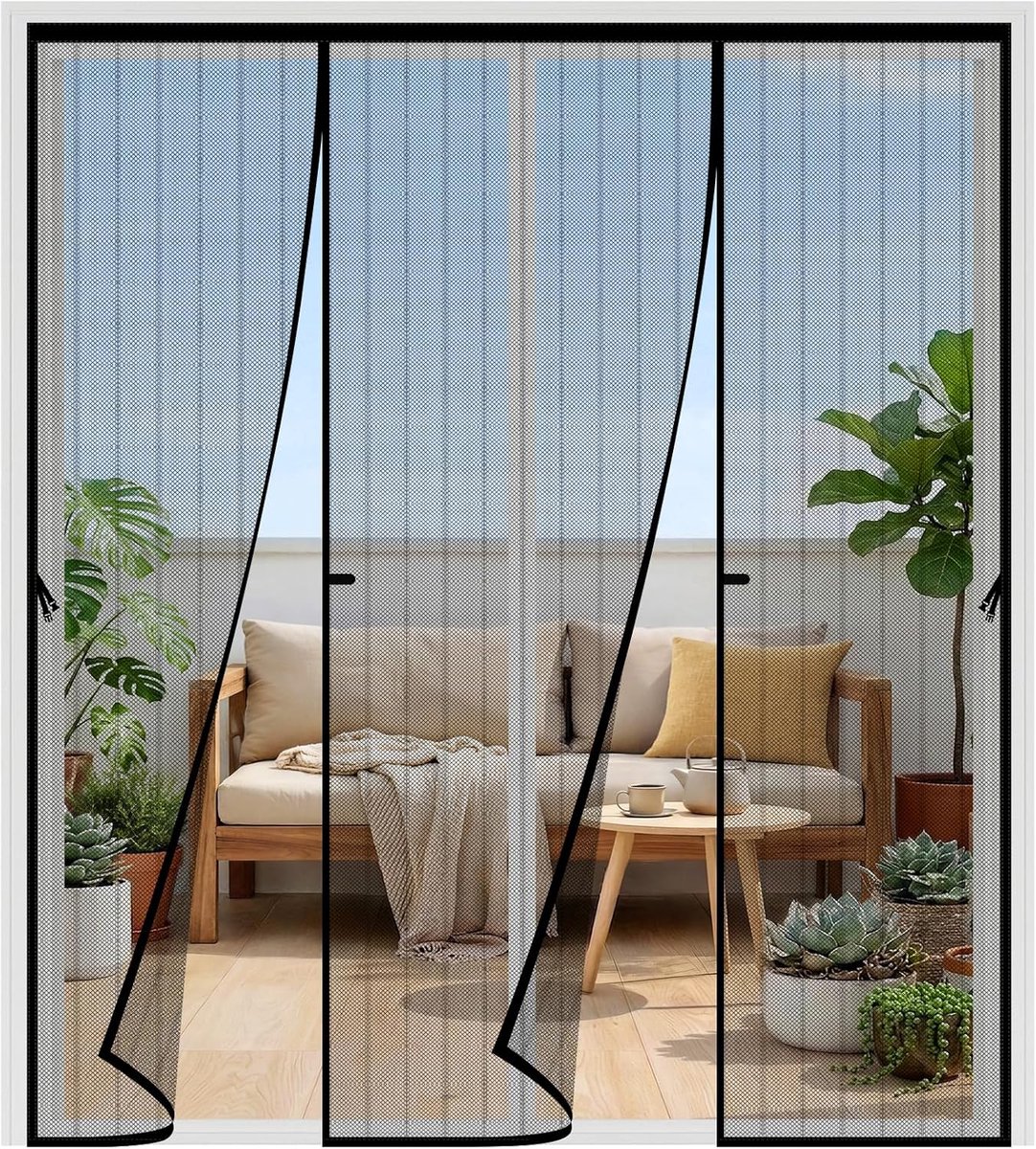 Vliegengaas met dubbele deur 180 x 222
