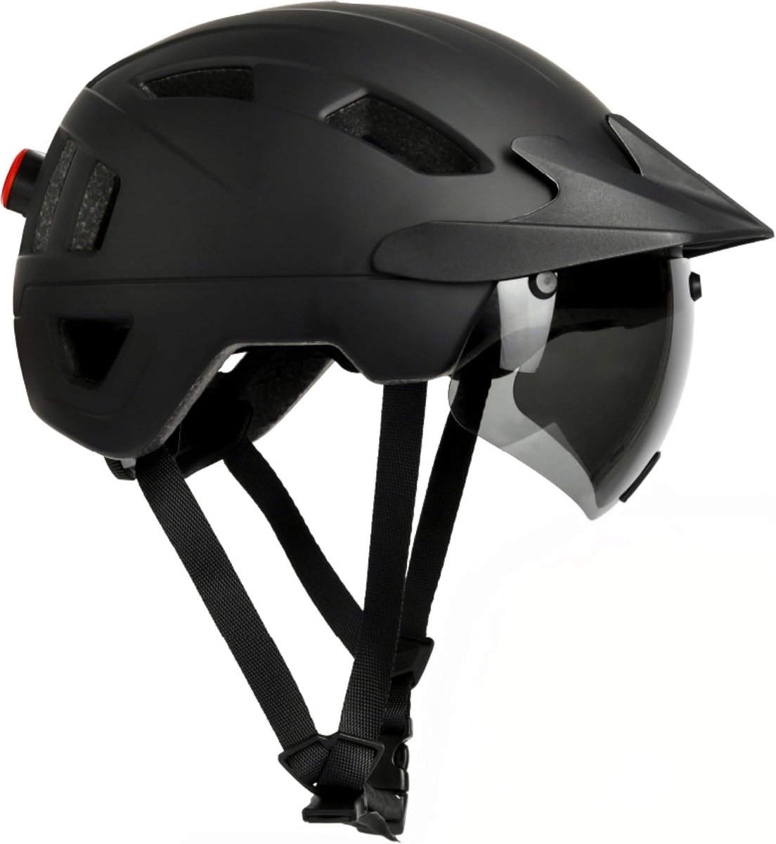 Speed Pedelec Helm met LED verlichting, afneembaar vizier, NTA Gecertficeerd, Fietshelm Dames en Heren, lichtgewicht snorfiets helm, s pedelec helm