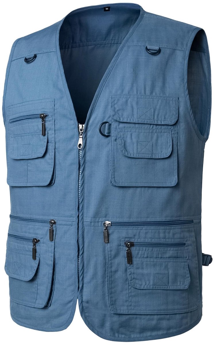 Omgoods - Heren Multi Pocket Vissen Vest | Sneldrogend en Comfortabel