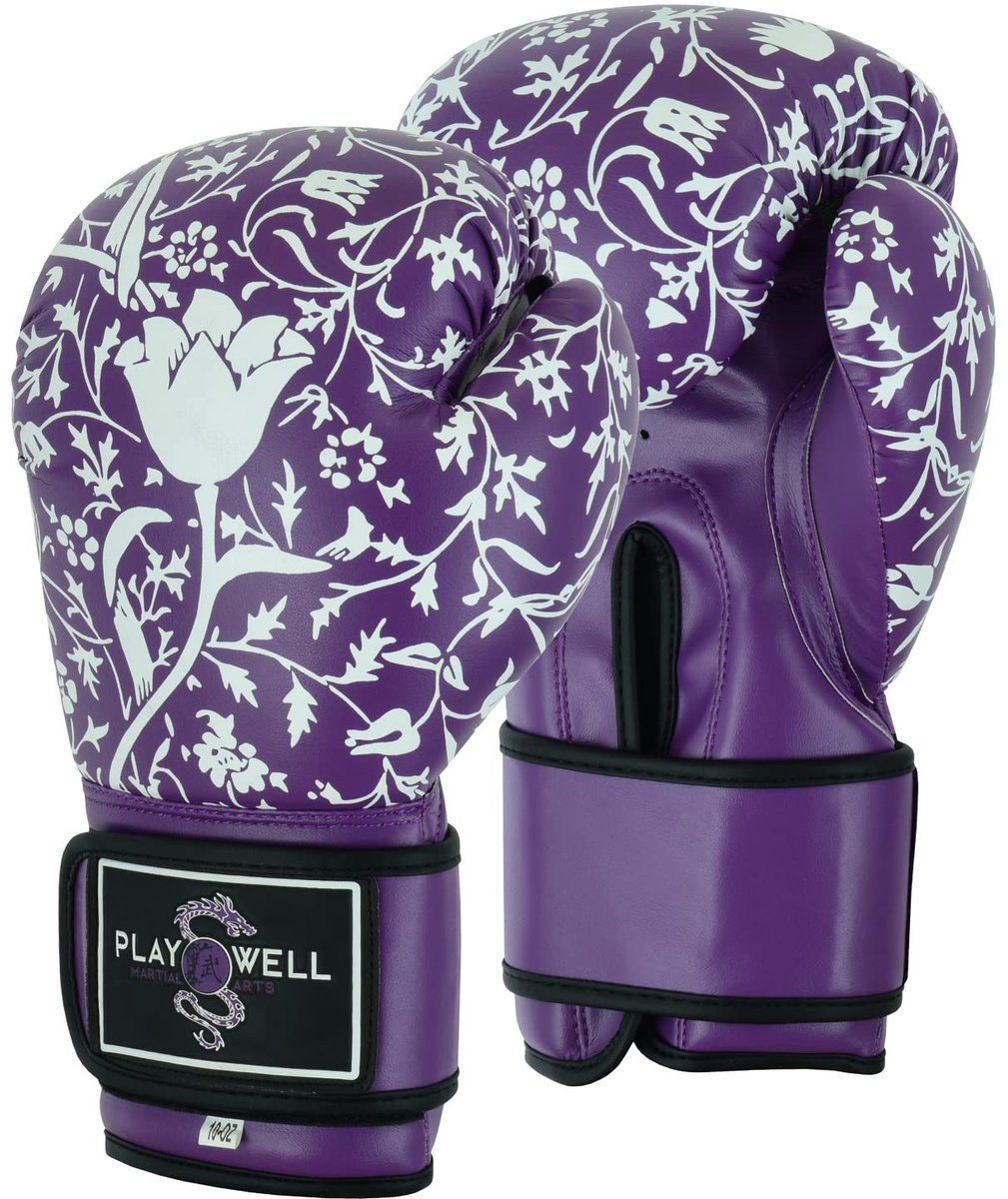 Omgoods - Beginners Boxing Sparring Handschoenen voor Vrouwen en Meisjes - Paars Bloem Series (6 oz)