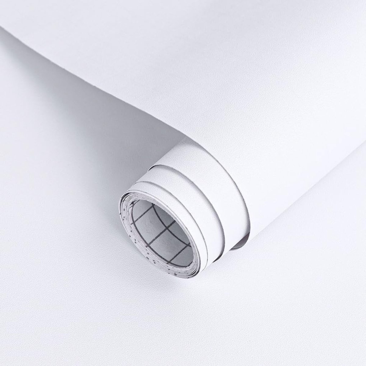 Omgoods - Witte Contactfolie 44cmx3m - Zelfklevend Matte Decoratieve Vinyl voor Meubelrenovatie