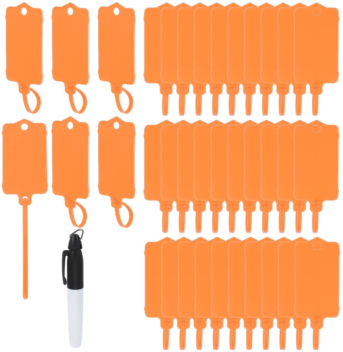 Omgoods - 100 Stuks Plastic Labels - Blanco Waterdichte Verzendetiketten