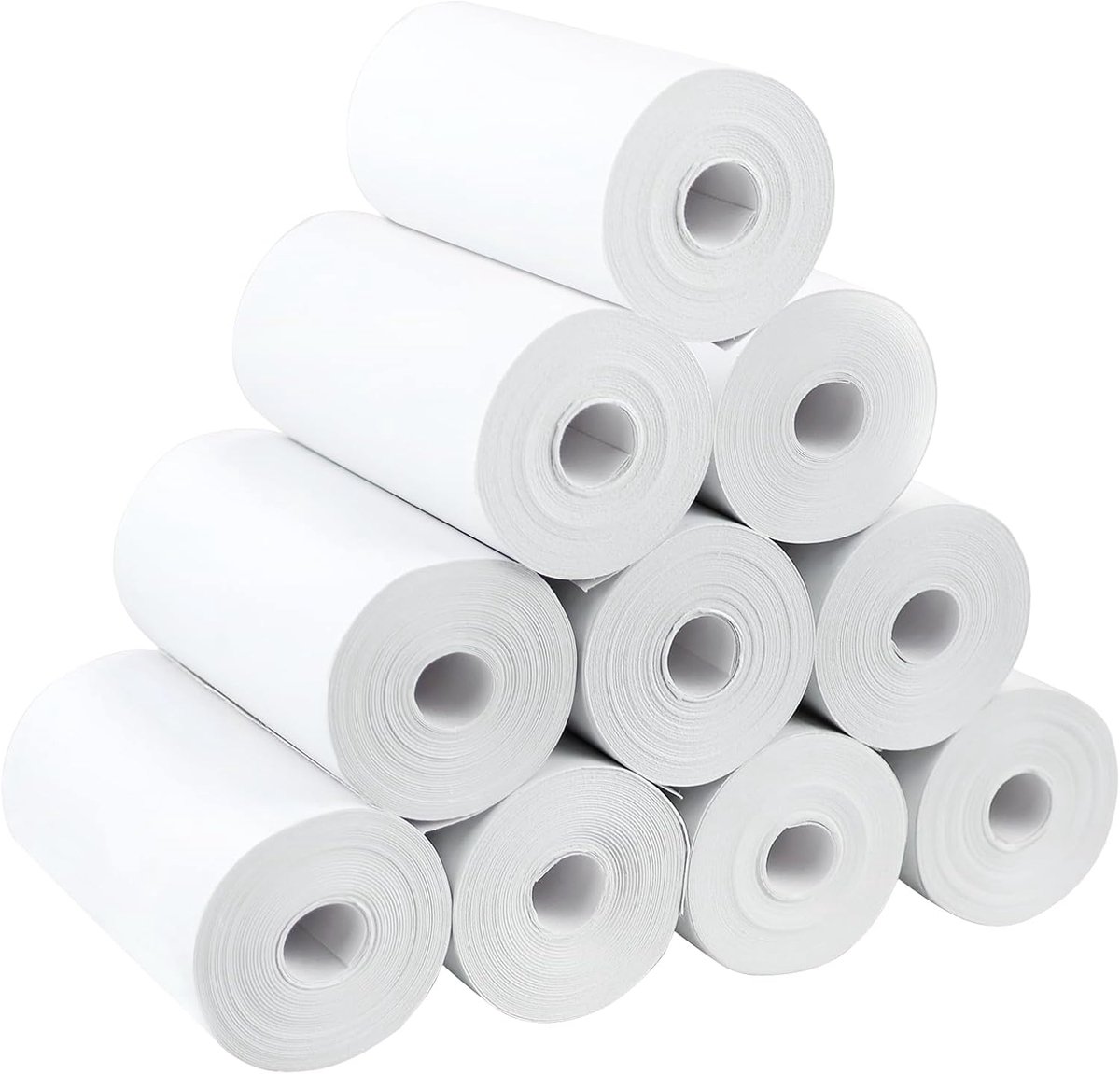 Thermisch papier voor kindercamera en printer, wit navulpapier voor kinderen, 10 rollen, BPA-vrij printpapier, beste keuze voor instant printcamera's, 57 mm x 30 mm