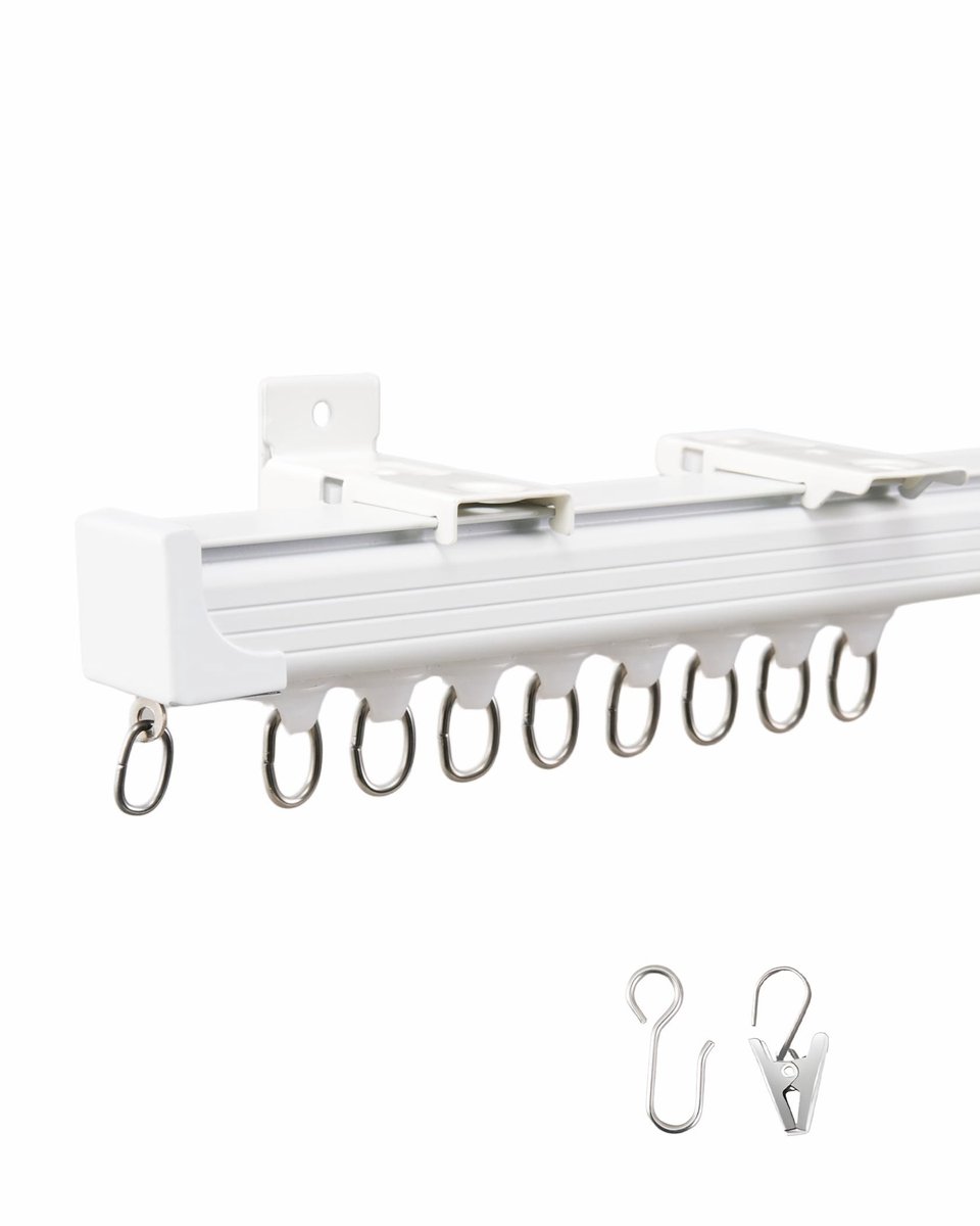 Omgoods - Aluminium Plafond Gordijnrail 2m - Voor Kamers en Privacy