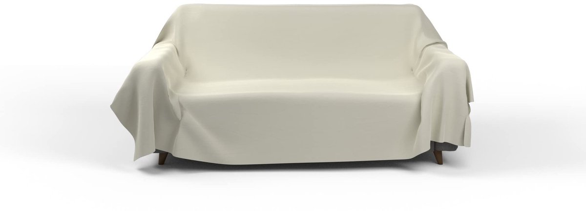 Omgoods - Italiaanse Bedlinnen Bedsprei Max Color Uni - Crème 270 x 300 cm