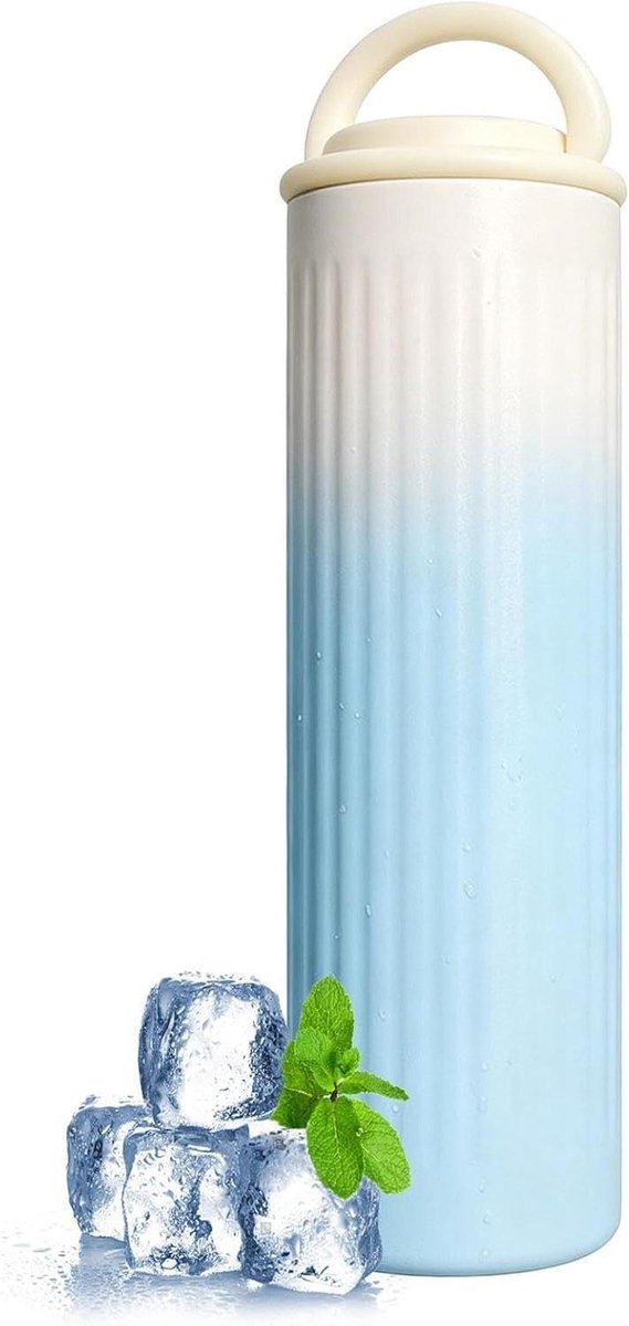 Draagbare Gel Ice Cup - Herbruikbaar Koelpakket - Dranken Koel Houden - Lekvrije Vacuüm Isolatie - 120 ml - Blauw