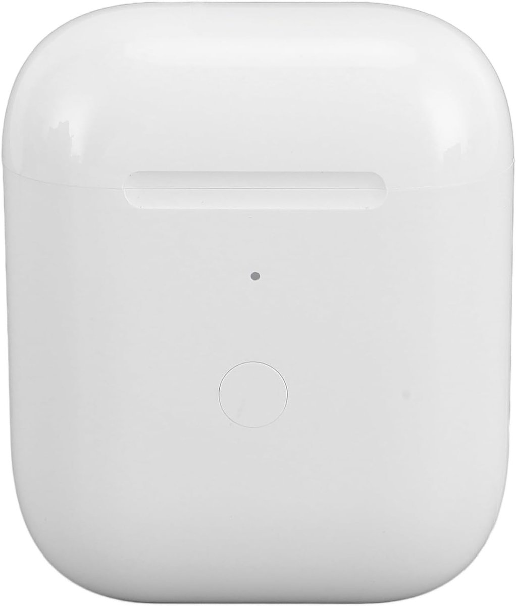 Oplaadetui voor IOS-oordopjes 1e en 2e Generatie, Ingebouwde 550mAh Batterijoplader, Vervanging met Bluetooth-koppelingssynchronisatieknop, Beschermhoes, Wit