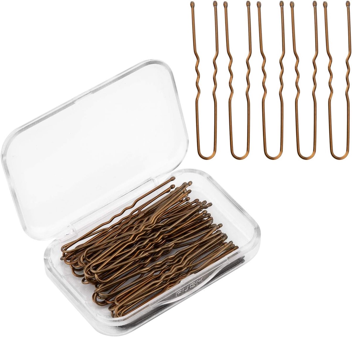 Haarspelden Set voor Vrouwen, Meisjes en Kapsalon (Bruin)