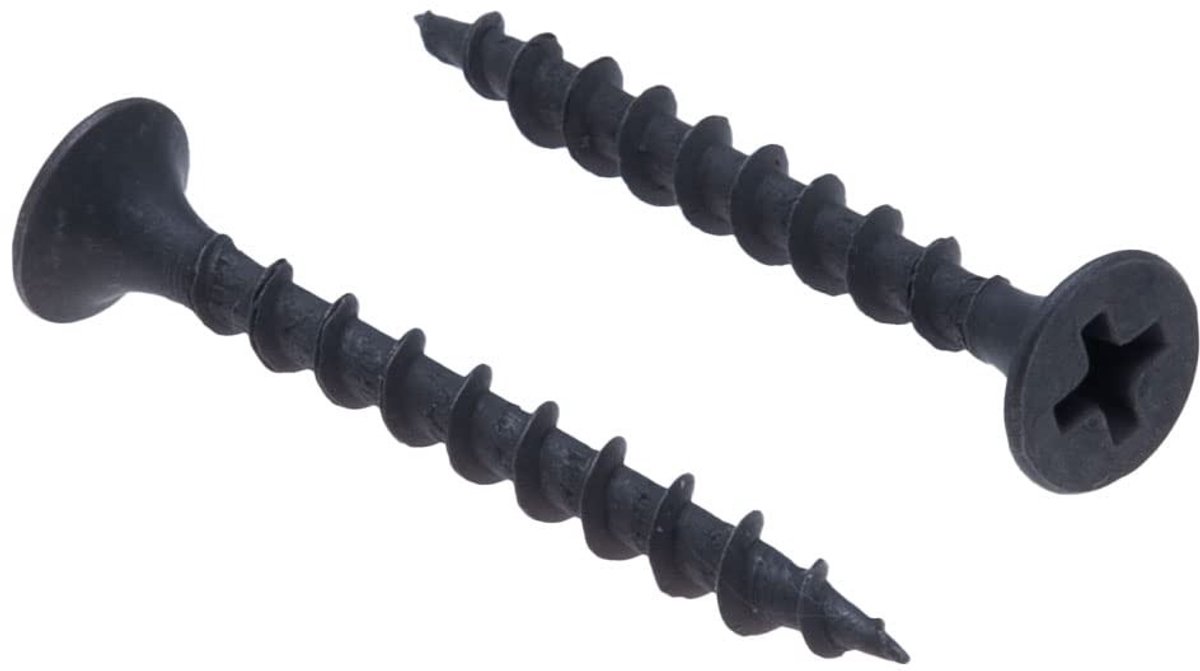 Omgoods - 3.5x25mm Zwarte Drywall Schroeven voor Hout en Gipsplaten - 1000 Stuks