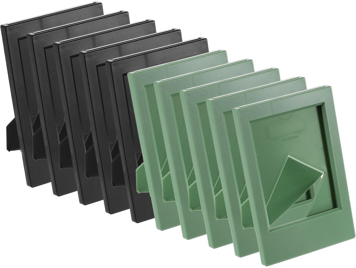 Omgoods - Set van 10 Mini Fotolijsten 6x9 cm - Kleurrijke Foto Houders voor Landschapsfoto's