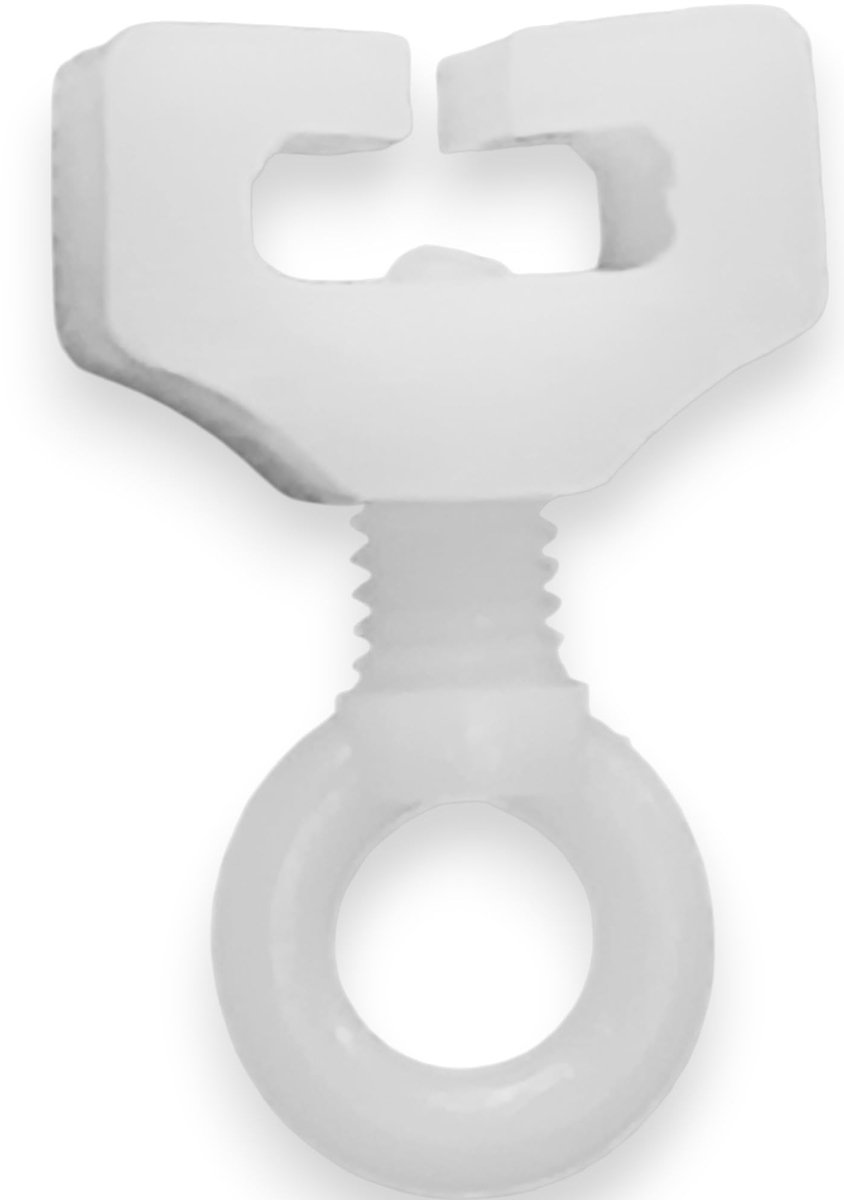 Omgoods - T-lock voor T-rail - Wit - Onmisbaar Accessoire voor Gordijnen