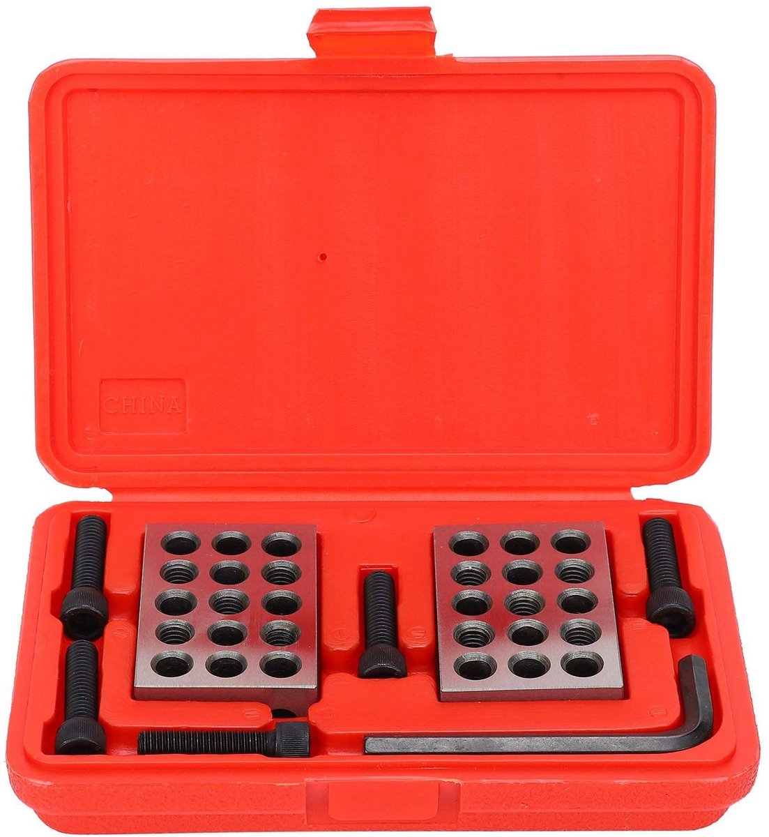 Omgoods- Precisieblok Ultra Nauwkeurigheid - 1-2-3 Blok - Parallelle Blokken - Metrisch Blok - Precisiegereedschapstaal - 23 Gaten - Meetblok