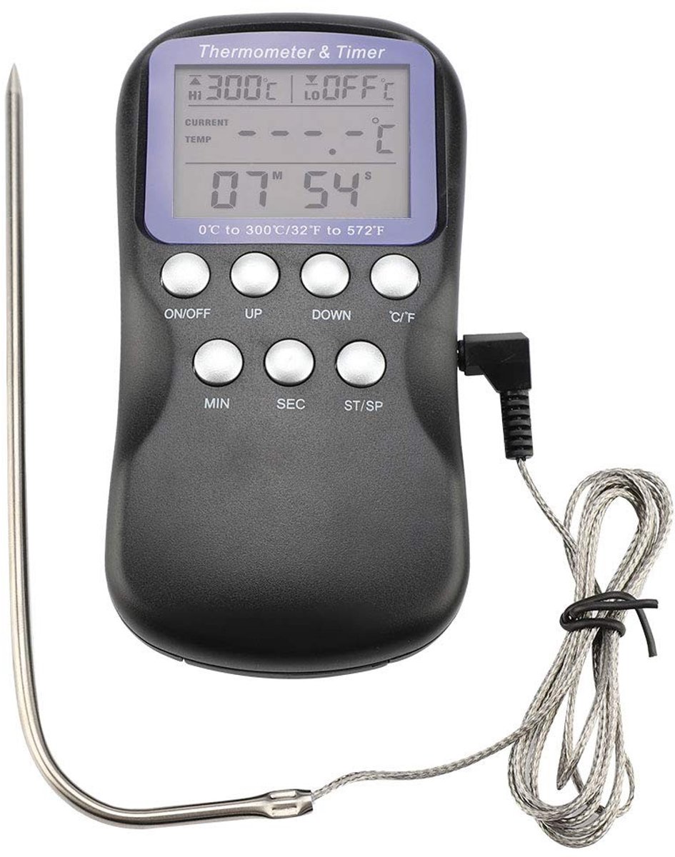 Omgoods - Digitale Thermometer met Vleesprobe en LCD Scherm voor Koken