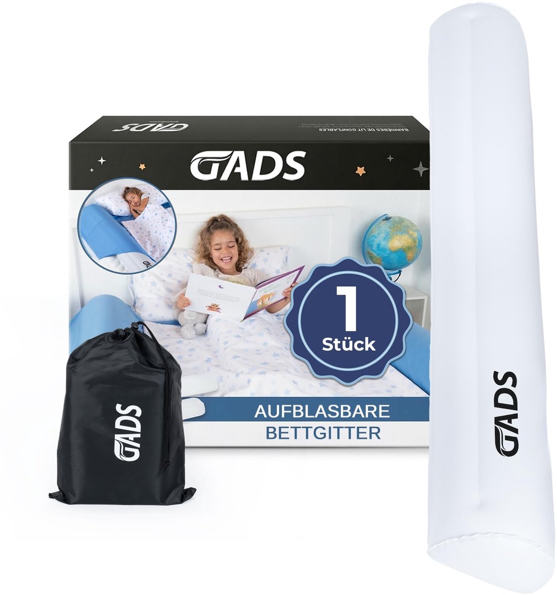 Omgoods - Inflatable Bed Rail voor Kinderen, Reislift Bumper, Geschikt voor Alle Bedformaten