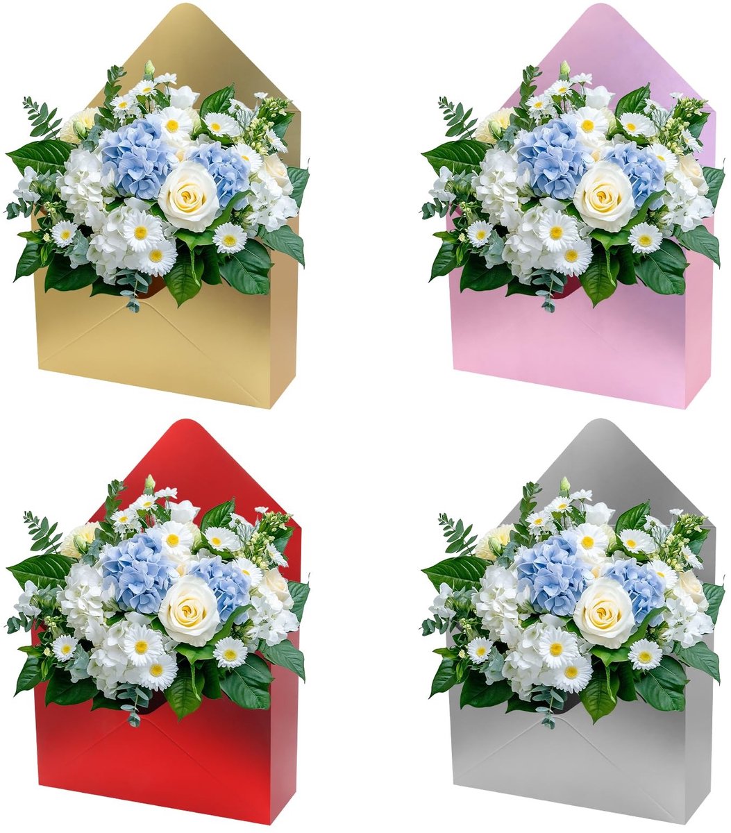 Omgoods - 4 Stuks Florist Bouquet Envelope Box - Papier voor Verpakking