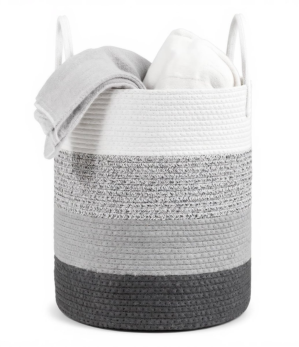 Omgoods - Decoratieve Katoenen Wasmand voor Vuile Kleding en Speelgoed