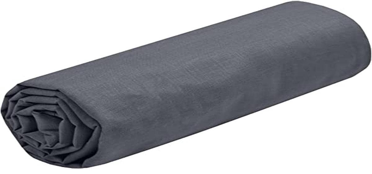 Omgoods - Fitted Sheet 160x200 cm - 100% Oeko-Tex Katoen, Slate Kleur - Model