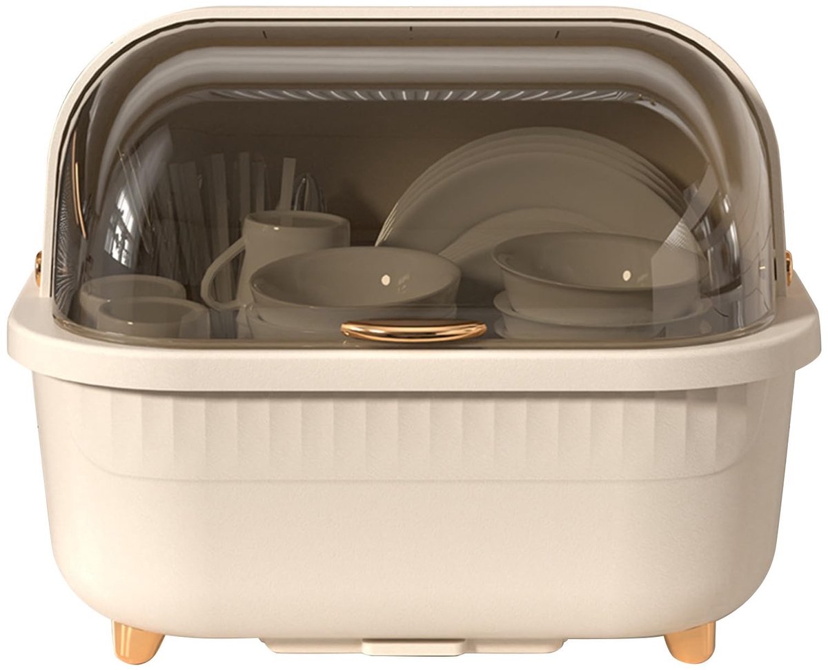 Omgoods - Multifunctioneel Afwasrek met Deksel voor Keukenaccessoires