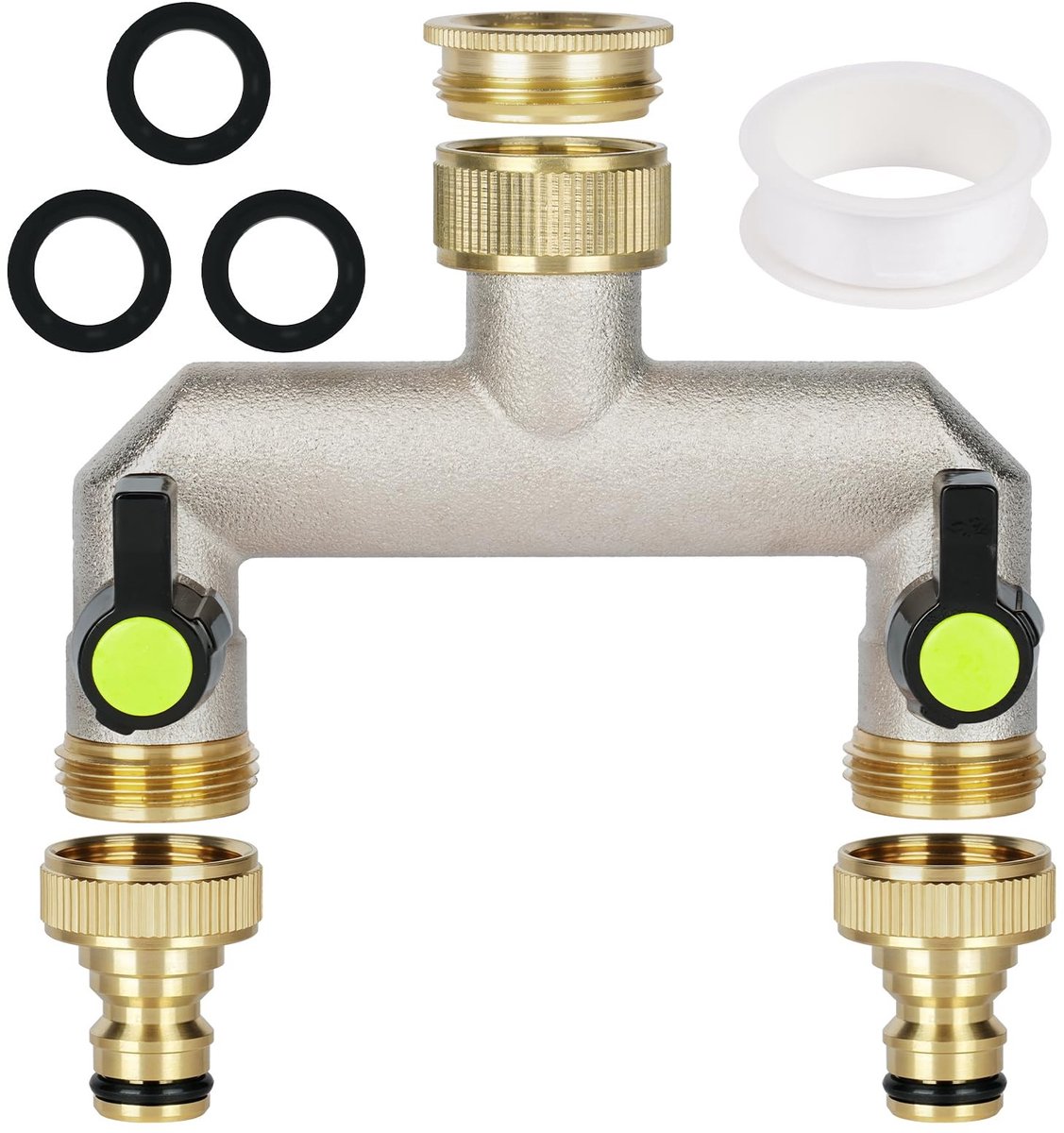 Omgoods - 2-Weg Waterdispenser met Dubbele Uitgang voor Tuin en Huis