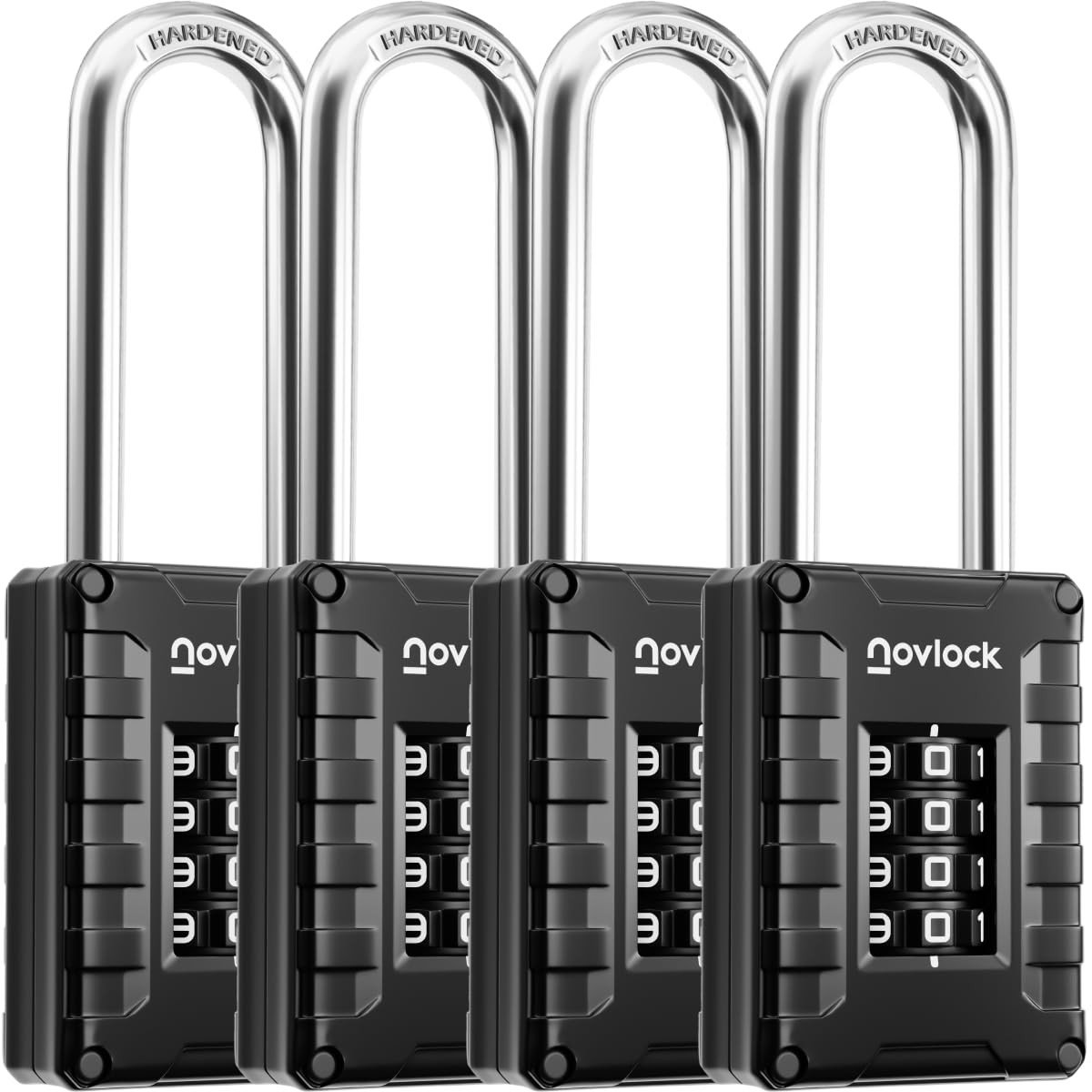Omgoods - Combinatielock met Lange Shackle - 4-cijferige code voor Veiligheid