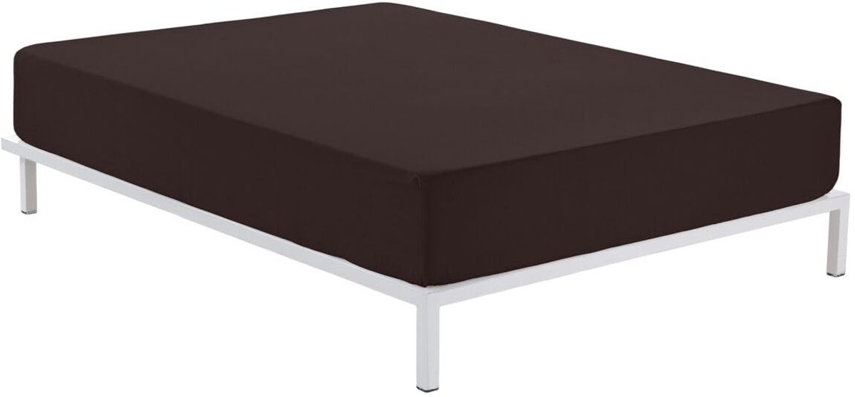 Omgoods - Chocolade Bruin Hoeslaken 90 x 200 cm - Luxe en Comfortabel